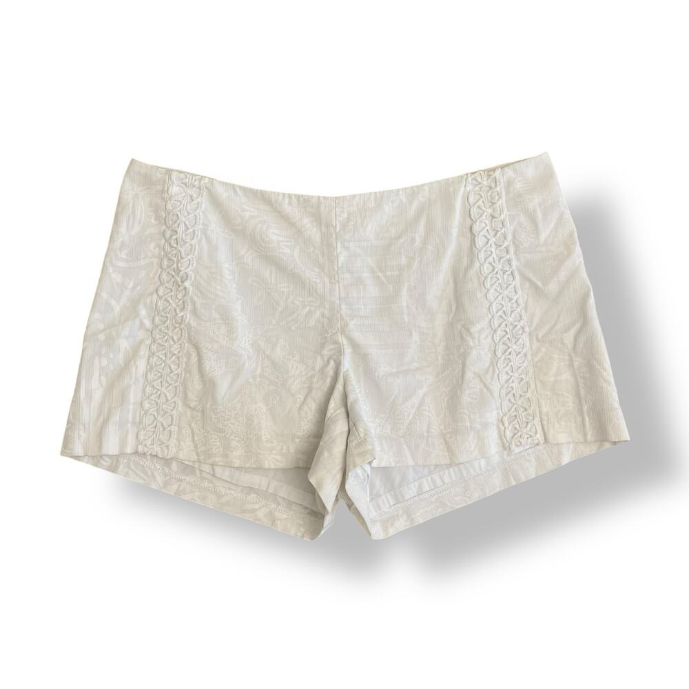 Lilly Pulitzer White Liza Shorts Size‎ 8 Coastal, Preppy, Resort, Casual